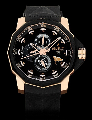 Corum Admiral's Cup Seafender 48 Tides Iate Clube de Santos Red Gold watch REF: 277.931.91/0 371 AN93 Review